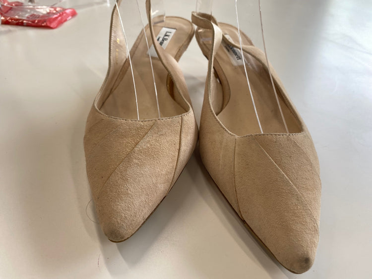Fabulous Lk Bennett Occasion slingback Kitten heels UK5 Blush nude new AO001
