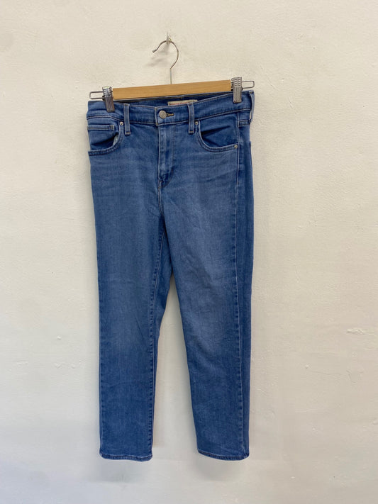 Fabulous Levis 724 high rise straight crop Jeans W26" Blue AO001