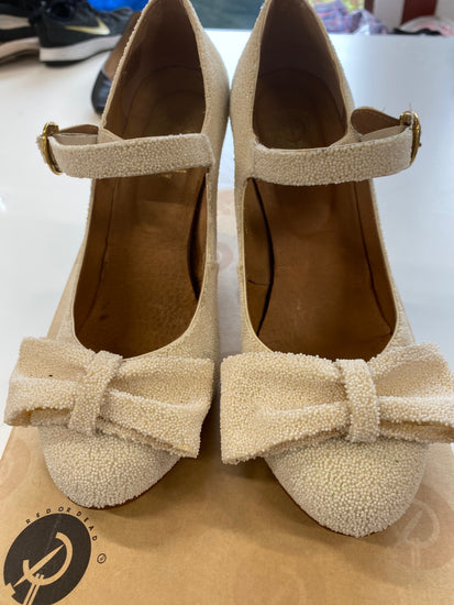 Fabulous Red or Dead Heels UK4 Ivory Lindy Hop New AO001