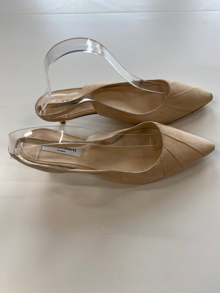 Fabulous Lk Bennett Occasion slingback Kitten heels UK5 Blush nude new AO001