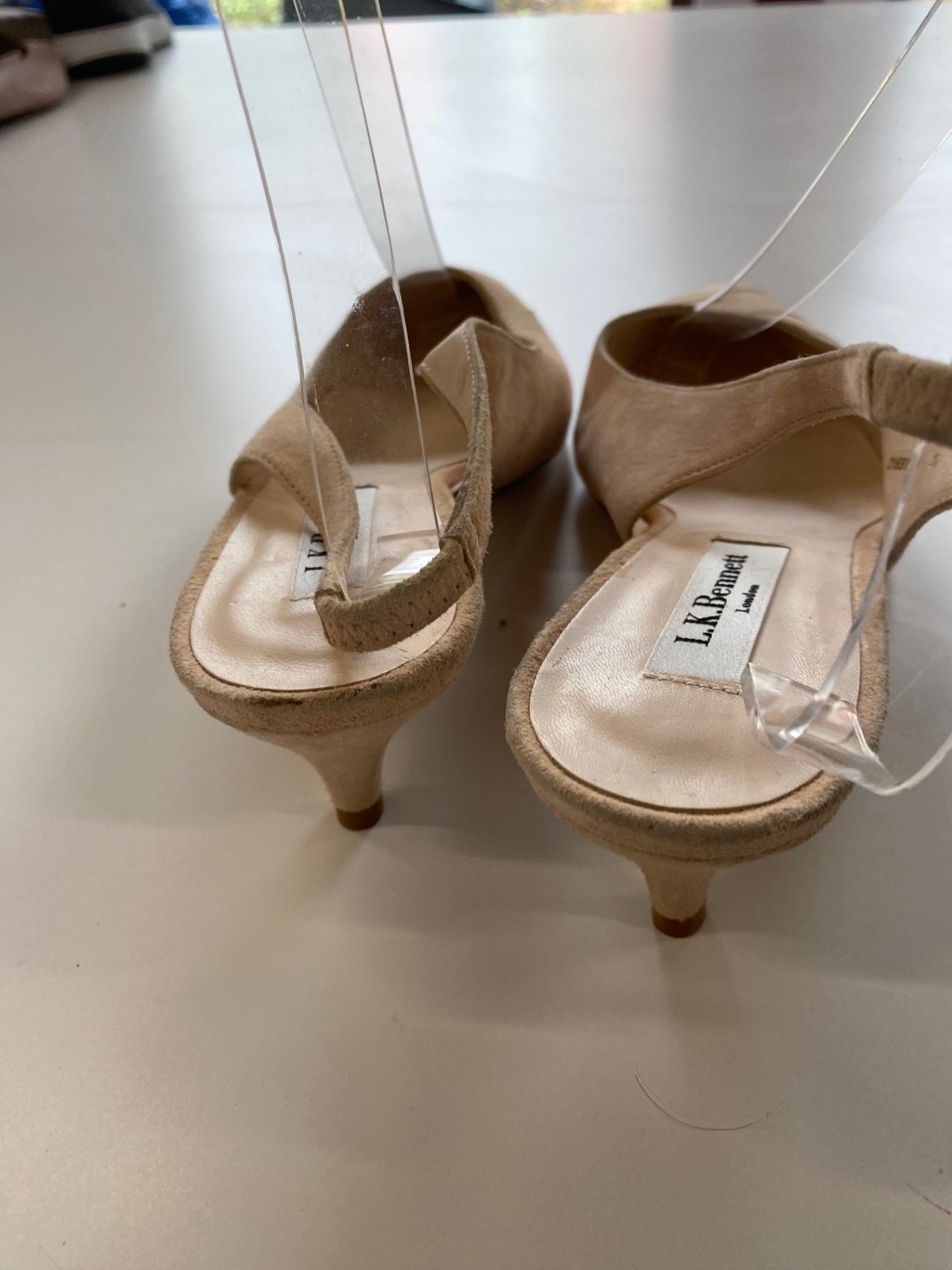 Fabulous Lk Bennett Occasion slingback Kitten heels UK5 Blush nude new AO001