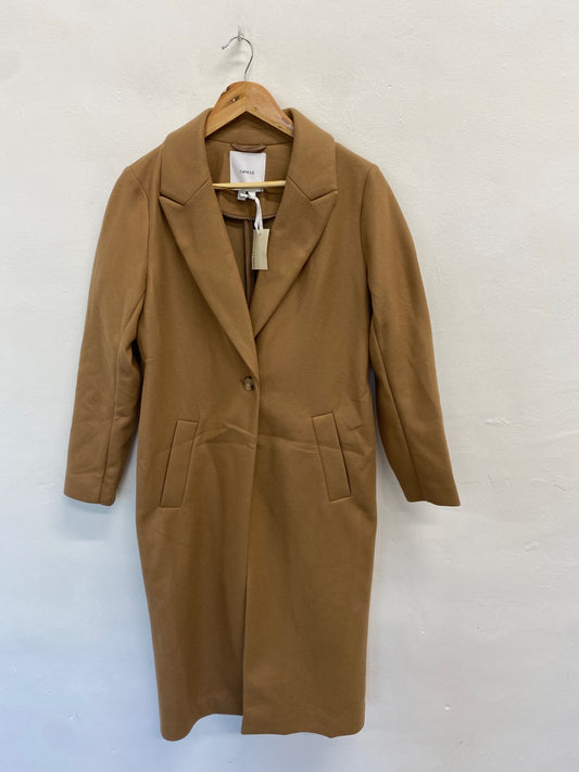 Fabulous longline city Capsule Coat Uk 10 Camel AO001