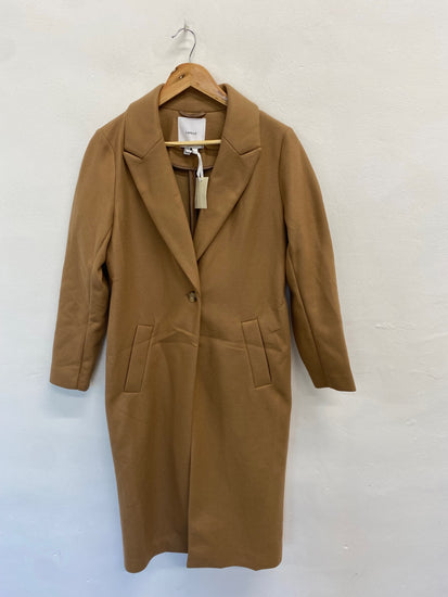 Fabulous longline city Capsule Coat Uk 10 Camel AO001