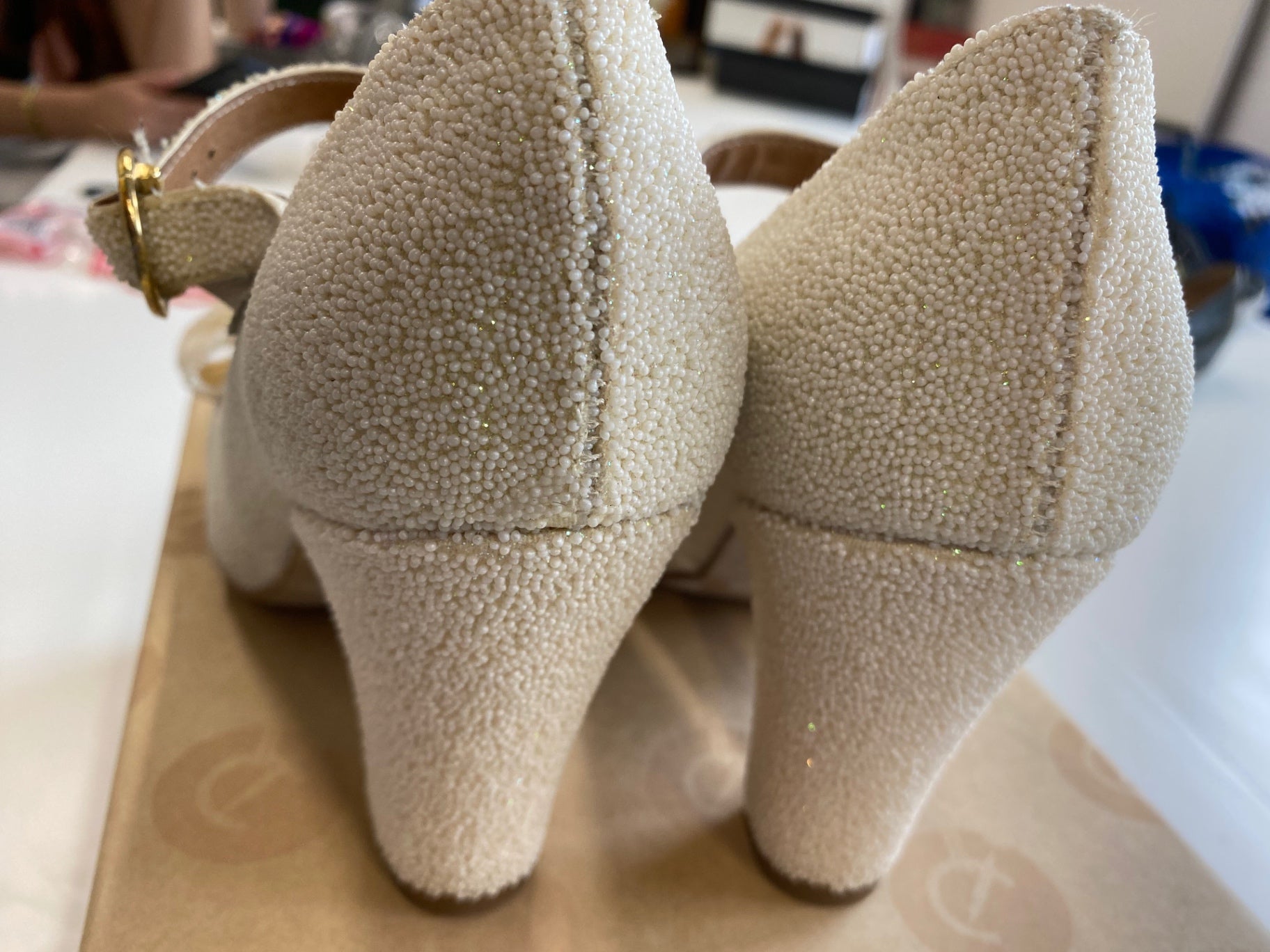 Fabulous Red or Dead Heels UK4 Ivory Lindy Hop New AO001