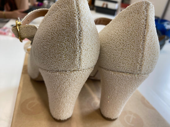 Fabulous Red or Dead Heels UK4 Ivory Lindy Hop New AO001