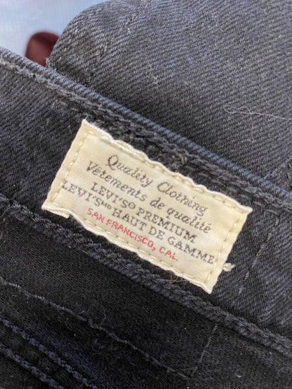 Fabulous Levis wedgie Jeans W 27 L 27.5 Black distressed AO001