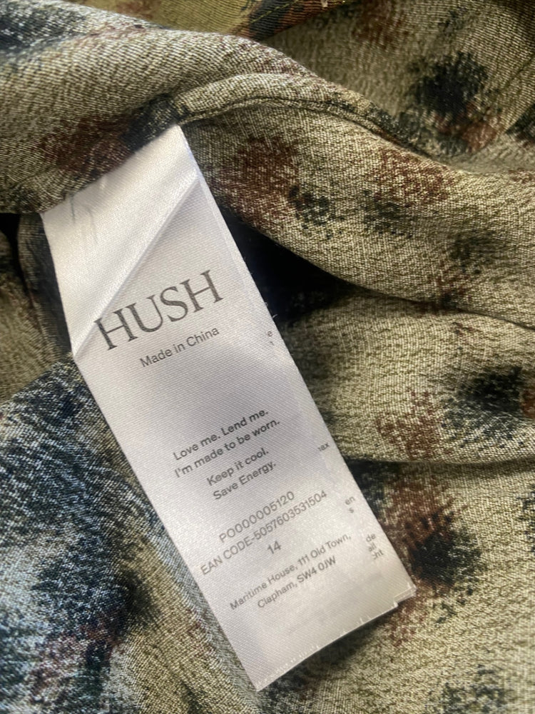 Fabulous Hush Midaxi Dress Uk14 Olive Green Animal print AS001