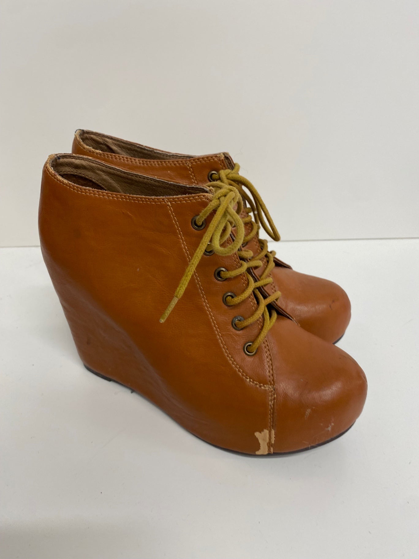Fabulous Jeffrey Campbell Havana Last clog wedge  Boots UK6 Tan Brown JC002