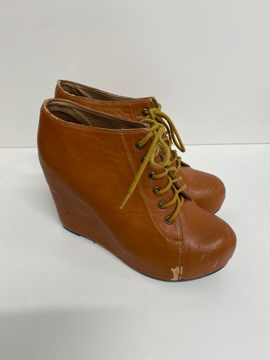Fabulous Jeffrey Campbell Havana Last clog wedge  Boots UK6 Tan Brown JC002