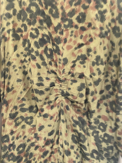 Fabulous Hush Midaxi Dress Uk14 Olive Green Animal print AS001