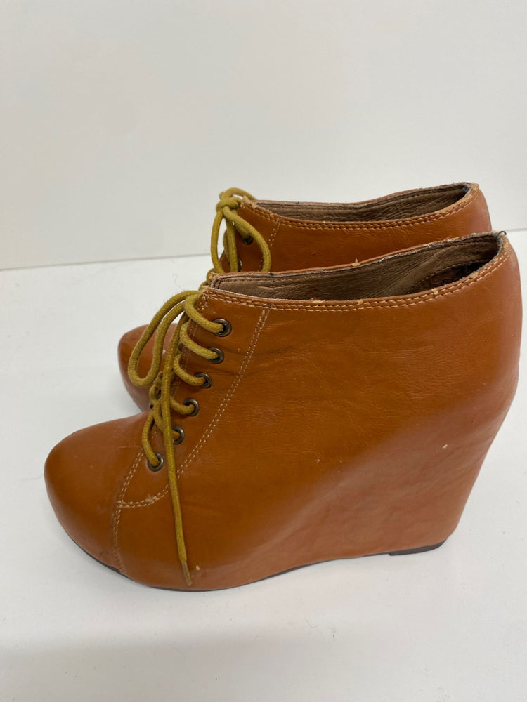 Fabulous Jeffrey Campbell Havana Last clog wedge  Boots UK6 Tan Brown JC002