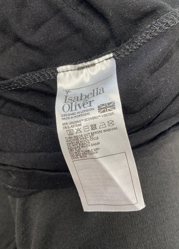 Fabulous Isabella oliver Grayson maternity Dress UK 12 Black AS001