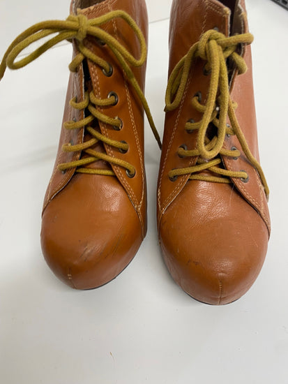 Fabulous Jeffrey Campbell Havana Last clog wedge  Boots UK6 Tan Brown JC002