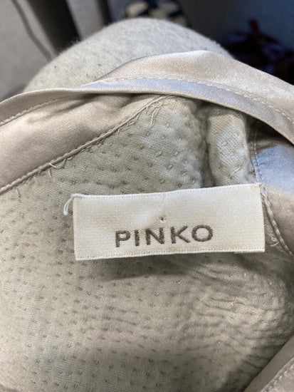 Fabulous PINKO Tank Top Uk 10 Silver sequin y2k GM143