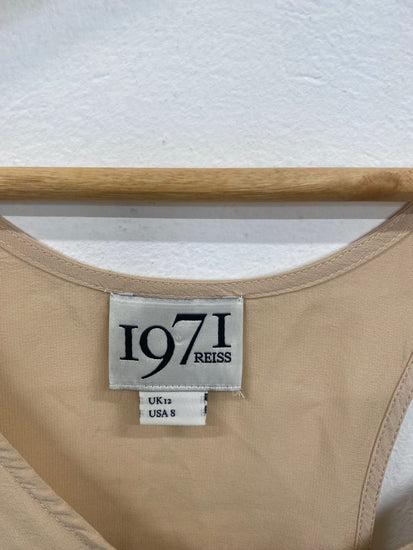 Fabulous Reiss 1971 Tank Top UK12 Beige GM143