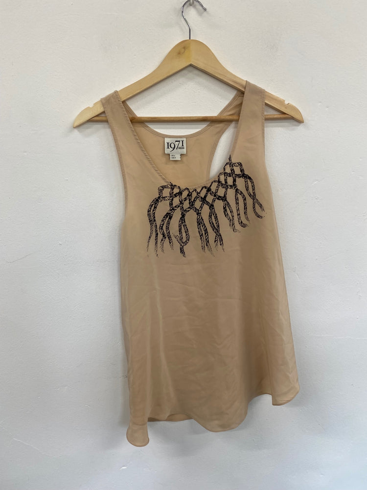 Fabulous Reiss 1971 Tank Top UK12 Beige GM143