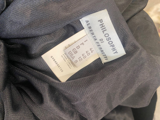 Fabulous Y2K Philosophy Di Alberta Ferretti Dress UK12 Black Party dress GM143