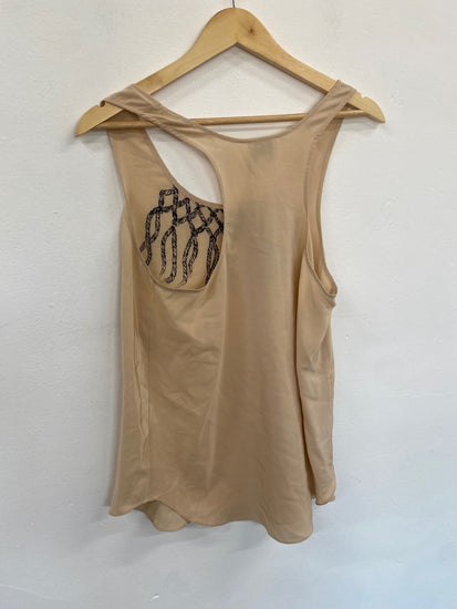 Fabulous Reiss 1971 Tank Top UK12 Beige GM143