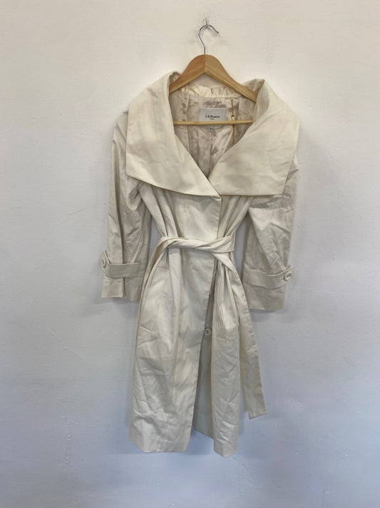 Fabulous L.K. Bennett Trench formal elegant Coat UK10 Cream GM143