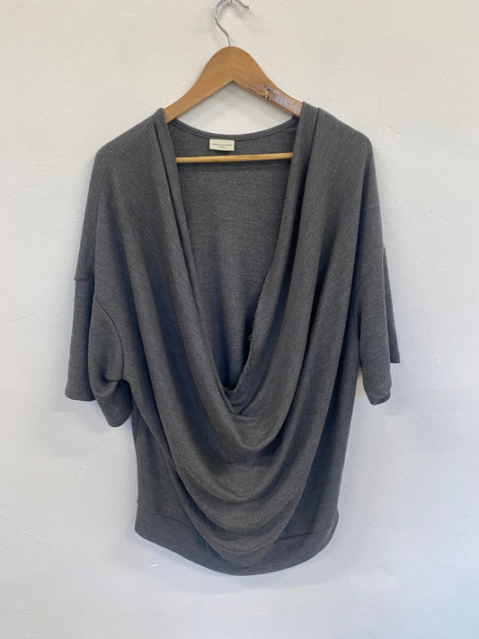 Fabulous Dries Van Noten oversized Sweater UkM Dark Grey Y2K GM143