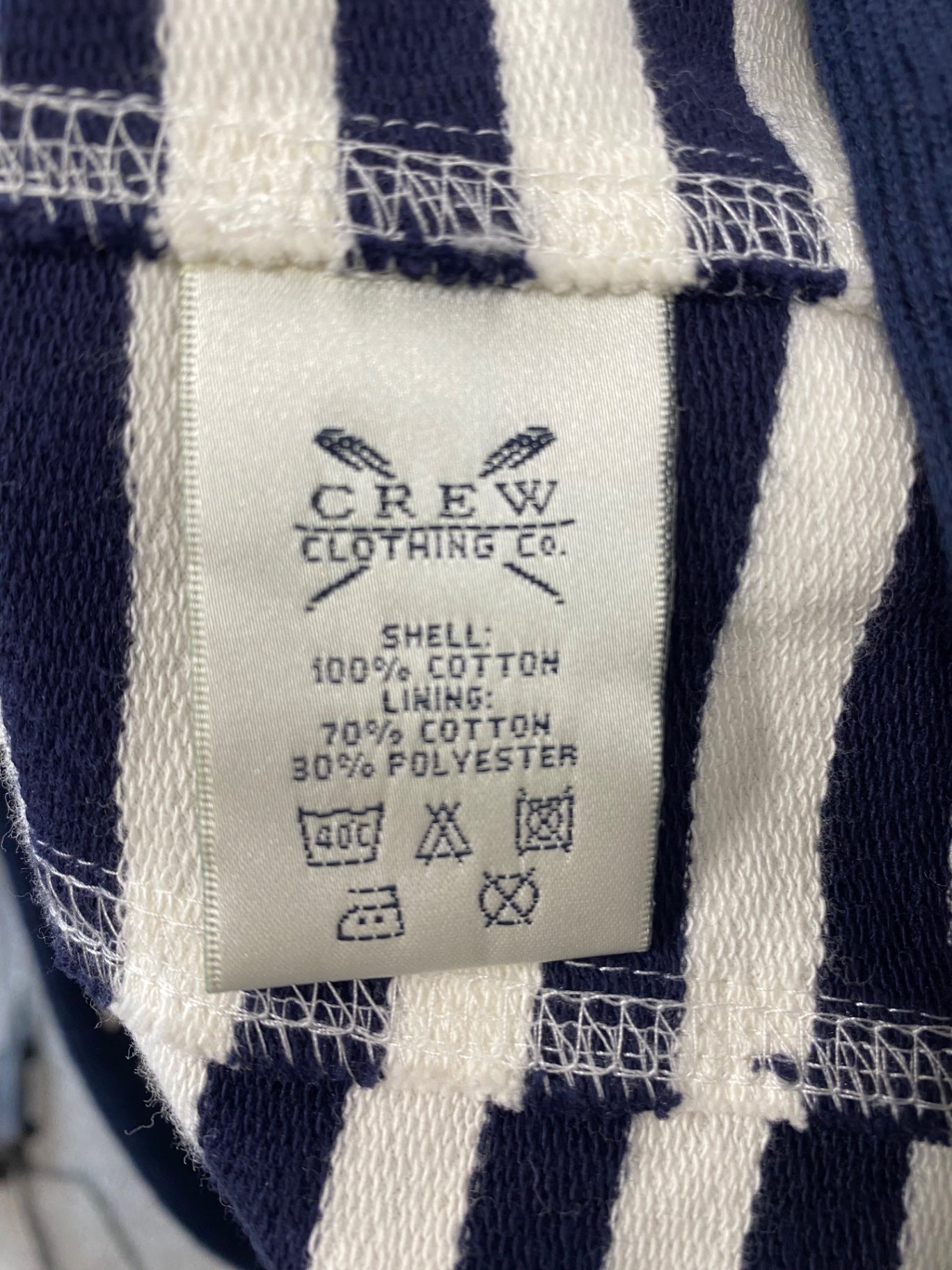 Fabulous Crew clothing company Blazer UK 12 Navy striped GM143