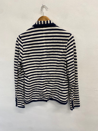 Fabulous Crew clothing company Blazer UK 12 Navy striped GM143