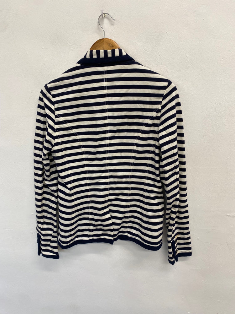 Fabulous Crew clothing company Blazer UK 12 Navy striped GM143