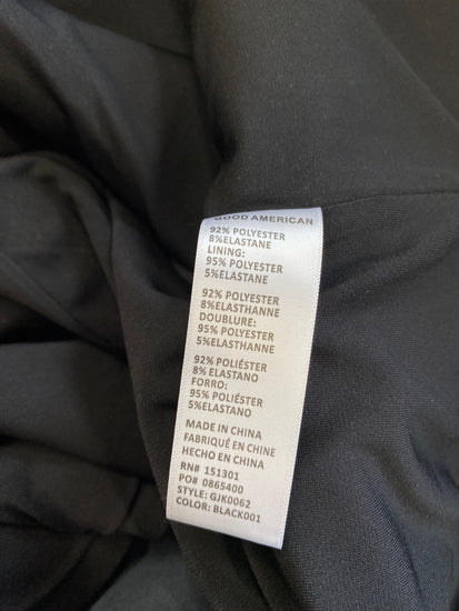 Fabulous Good American Scuba Black Blazer UK12 Black GM143