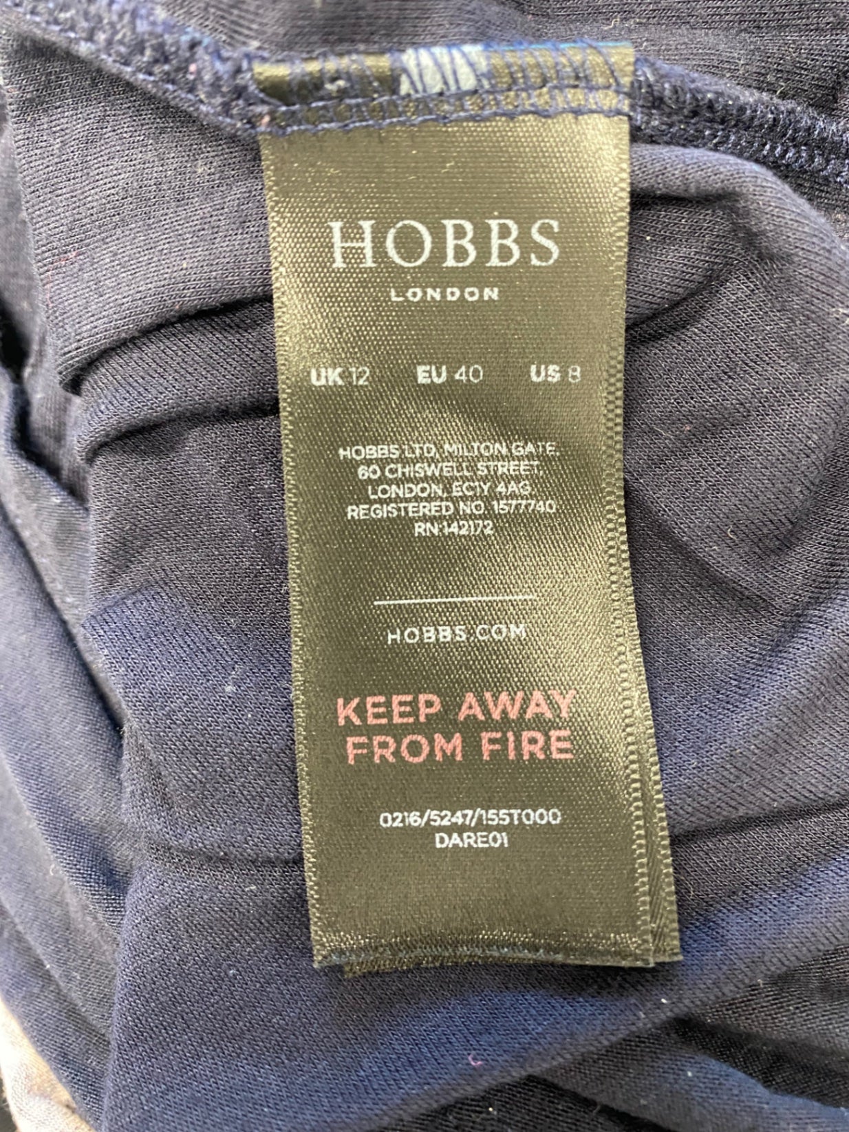 Fabulous Hobbs Dress UK 12 Burgundy geometric ruched GM143