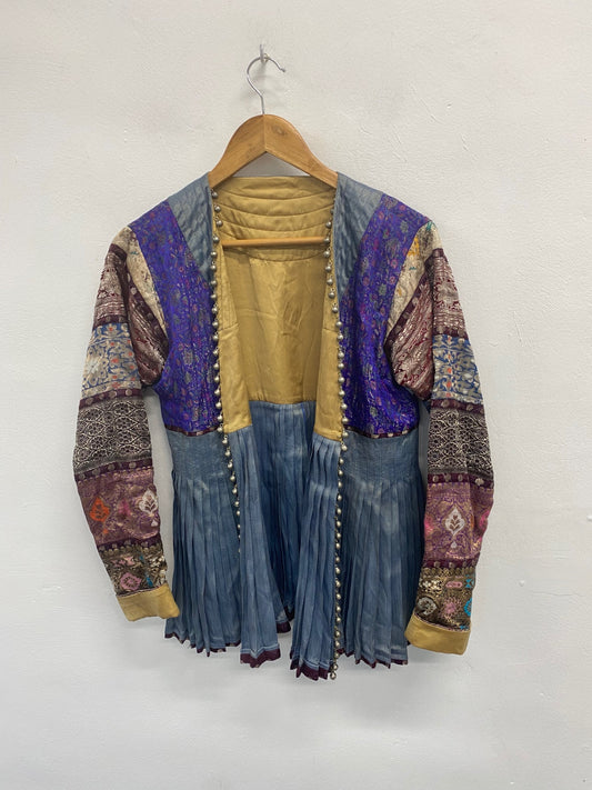 Fabulous Maharishi Indian boho Evening Jacket UK 12 Multicolor oriental GM143