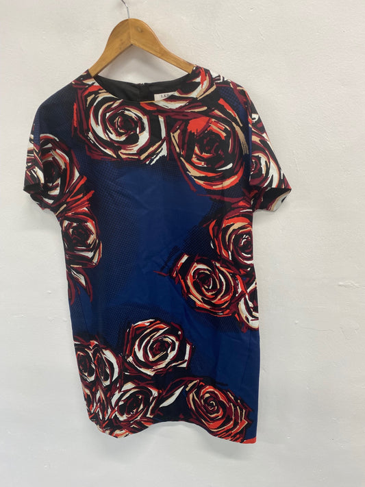 Fabulous L.K. Bennett Dress UK 12 Navy red dr Joe floral GM143