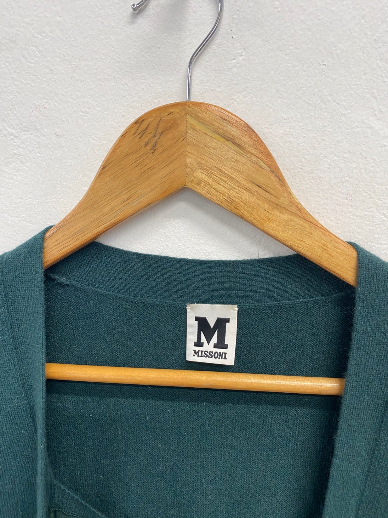 Fabulous Missoni Tunic boho Dress UK 12 Dark Green tassel GM143