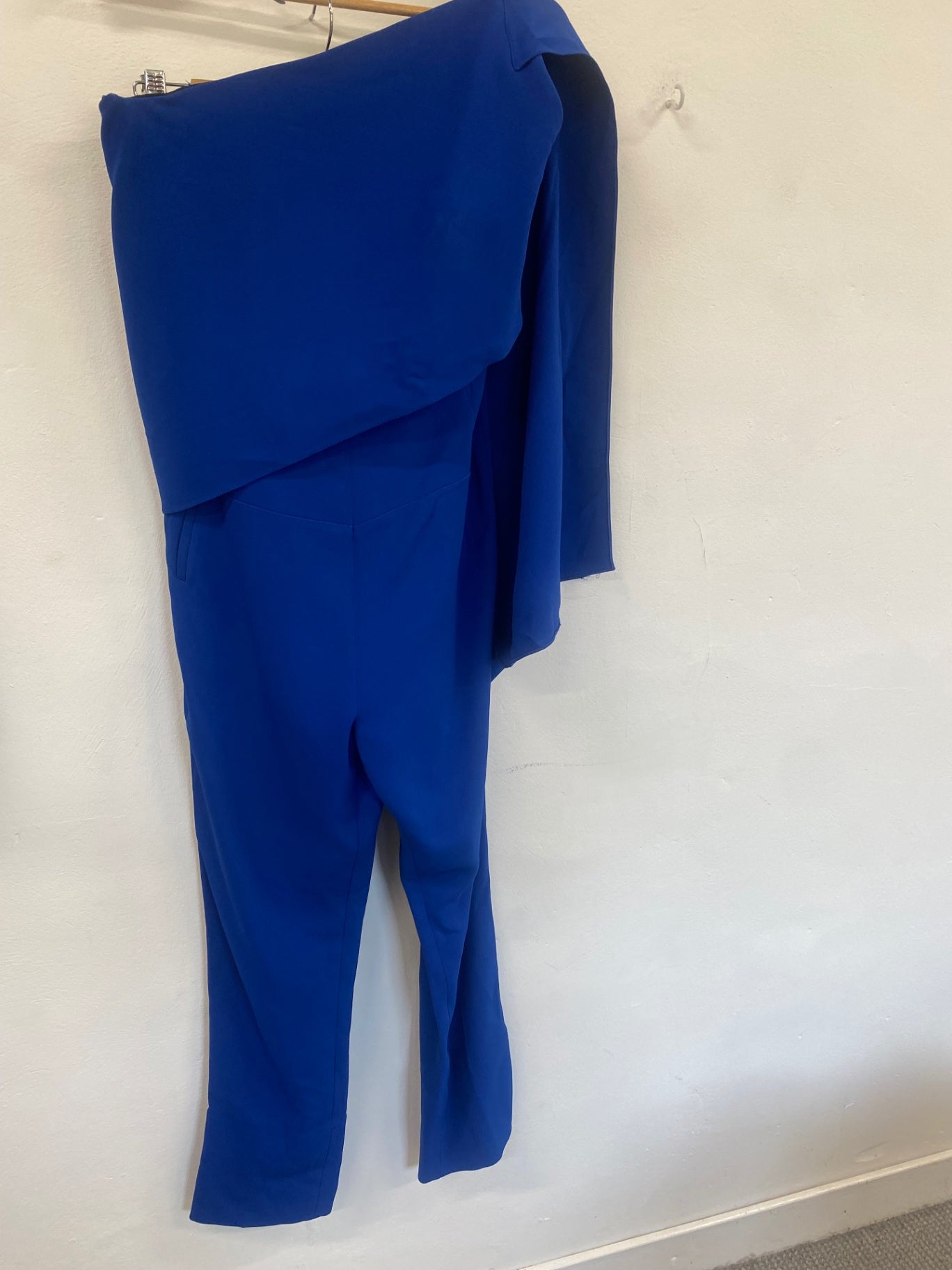 Fabulous Roland Mouret Draped corset Jumpsuit Uk14 Blue GM143