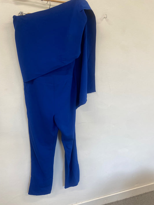Fabulous Roland Mouret Draped corset Jumpsuit Uk14 Blue GM143
