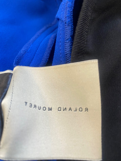 Fabulous Roland Mouret Draped corset Jumpsuit Uk14 Blue GM143