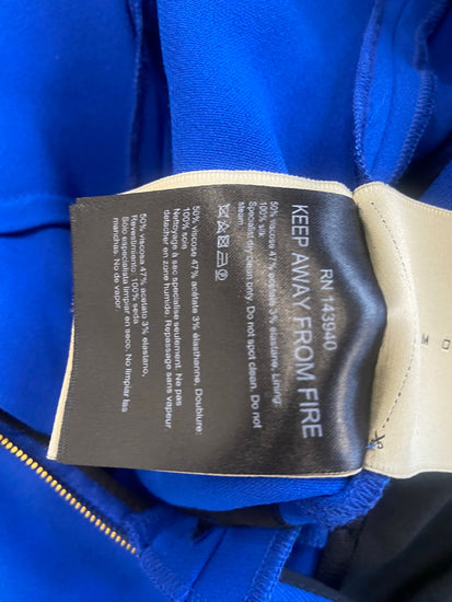 Fabulous Roland Mouret Draped corset Jumpsuit Uk14 Blue GM143