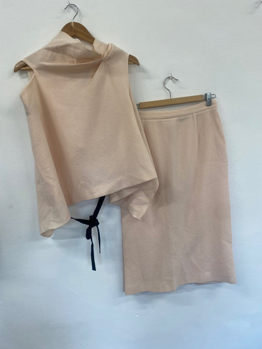 Fabulous Roland Mouret stunning Occassion Nude draped Skirt & top UK12 Apricot GM143