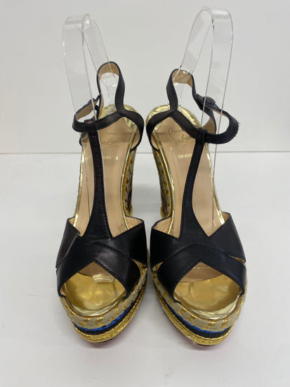 Fabulous Christian Louboutin Trotolitia 140 Wedge Sandals Uk7 Leopard GM143