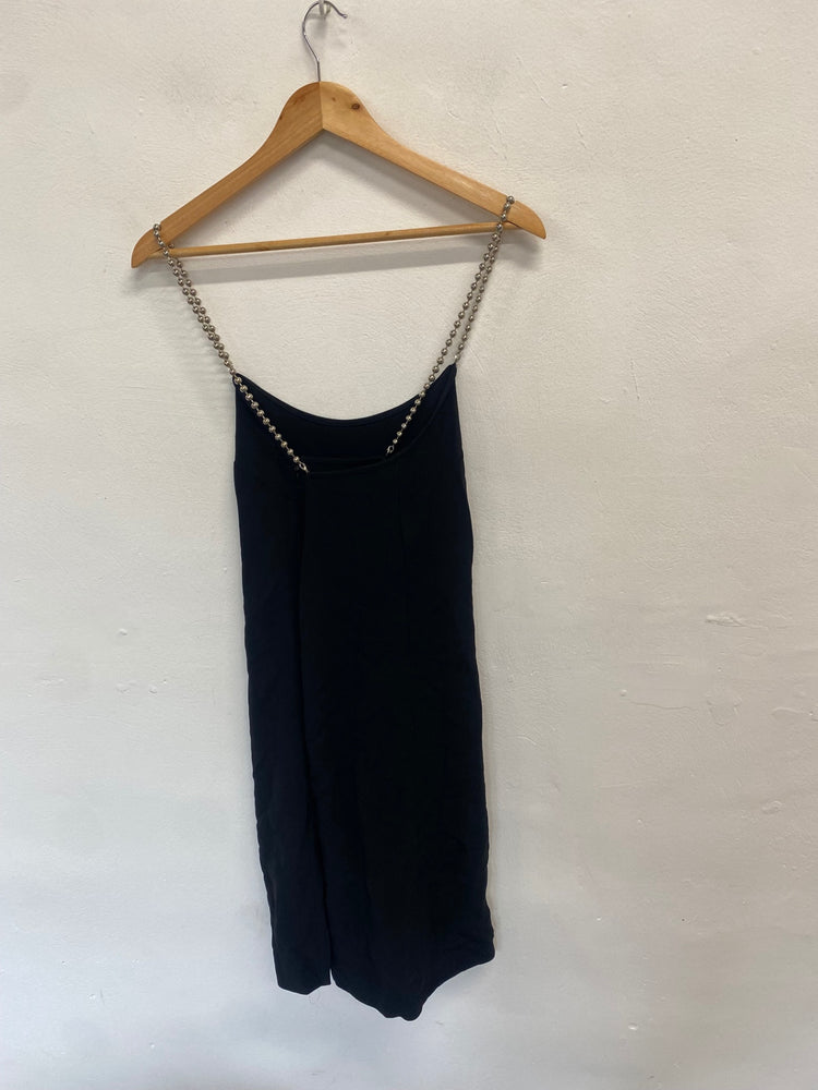 Fabulous Moschino Dress y2k 90s 1998 UK 12 Black beaded strap GM143