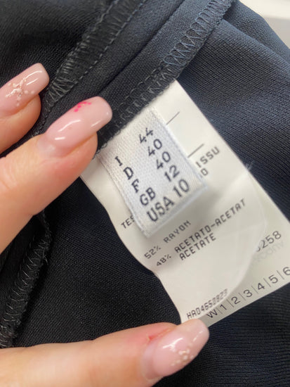 Fabulous Moschino Dress y2k 90s 1998 UK 12 Black beaded strap GM143