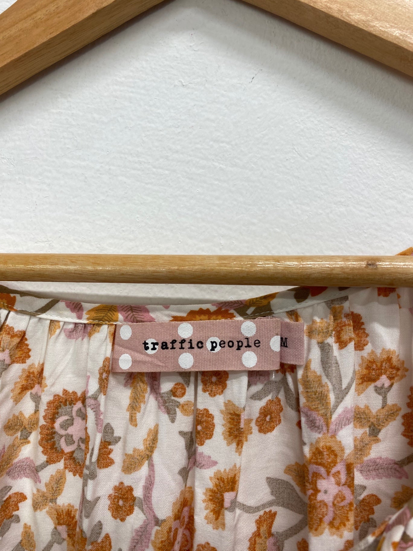 Fabulous Traffic People Dress UK M Orange floral Woodstock GM143