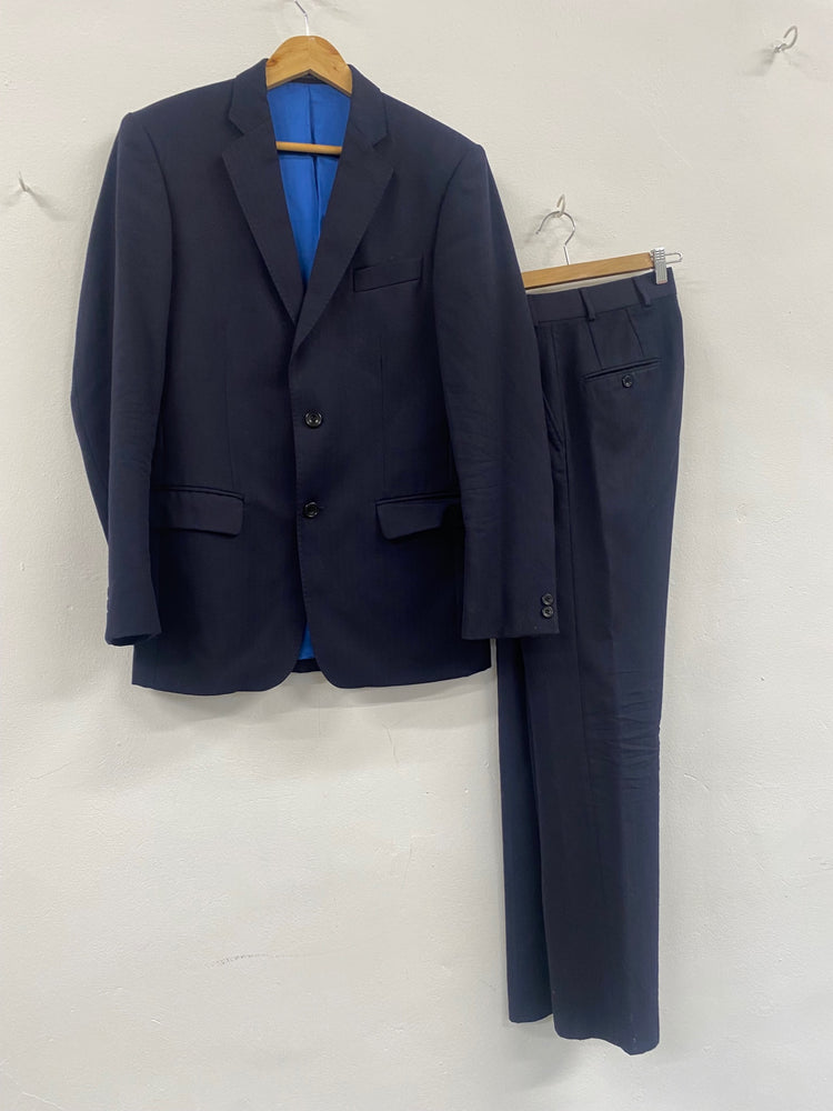 Fabulous Magee Navy wool Suit R36 W30 Navy blue #58 GM143