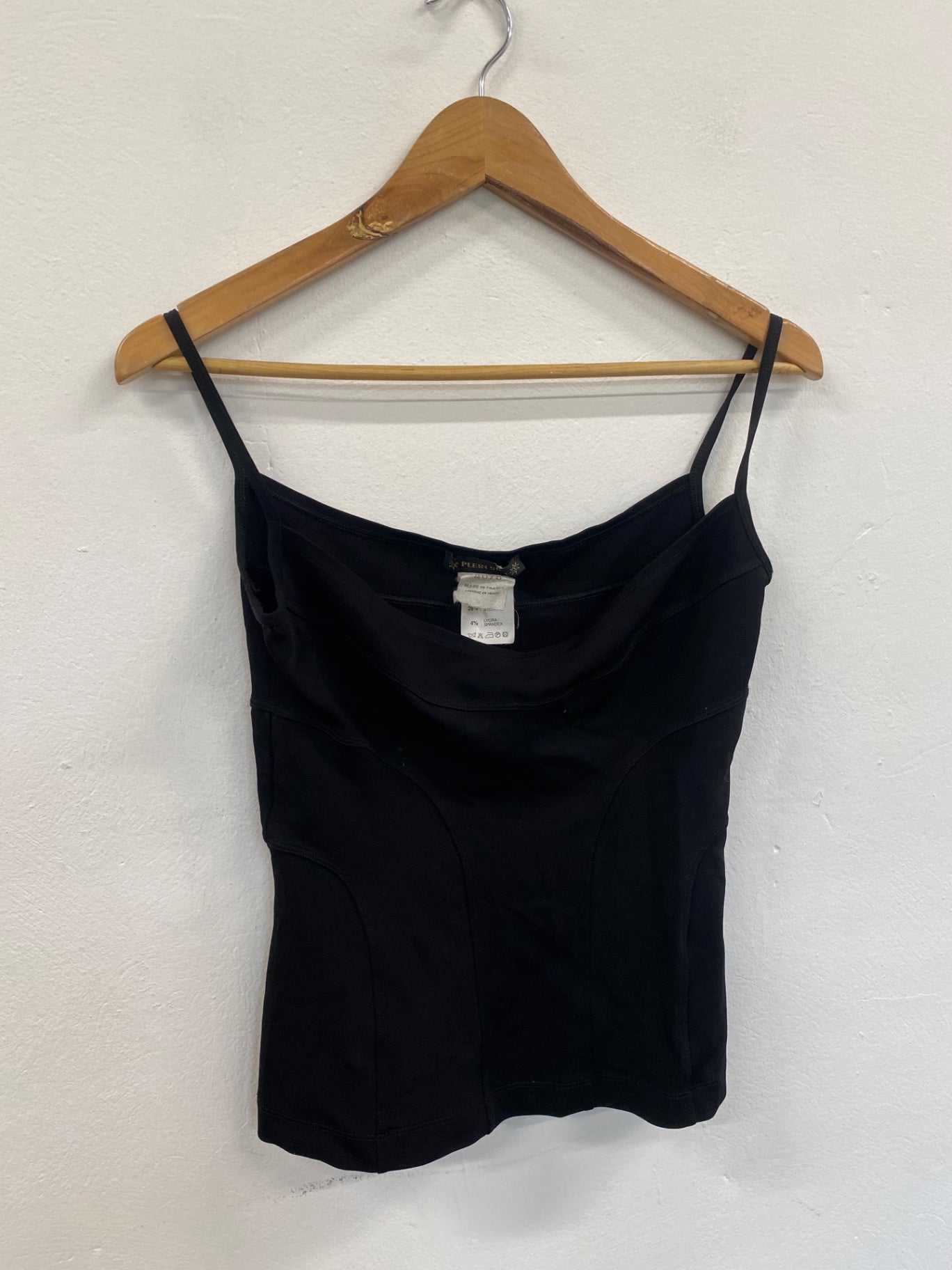 Fabulous vintage Y2K Plein Sud Top UK12 Black corset vibes GM143