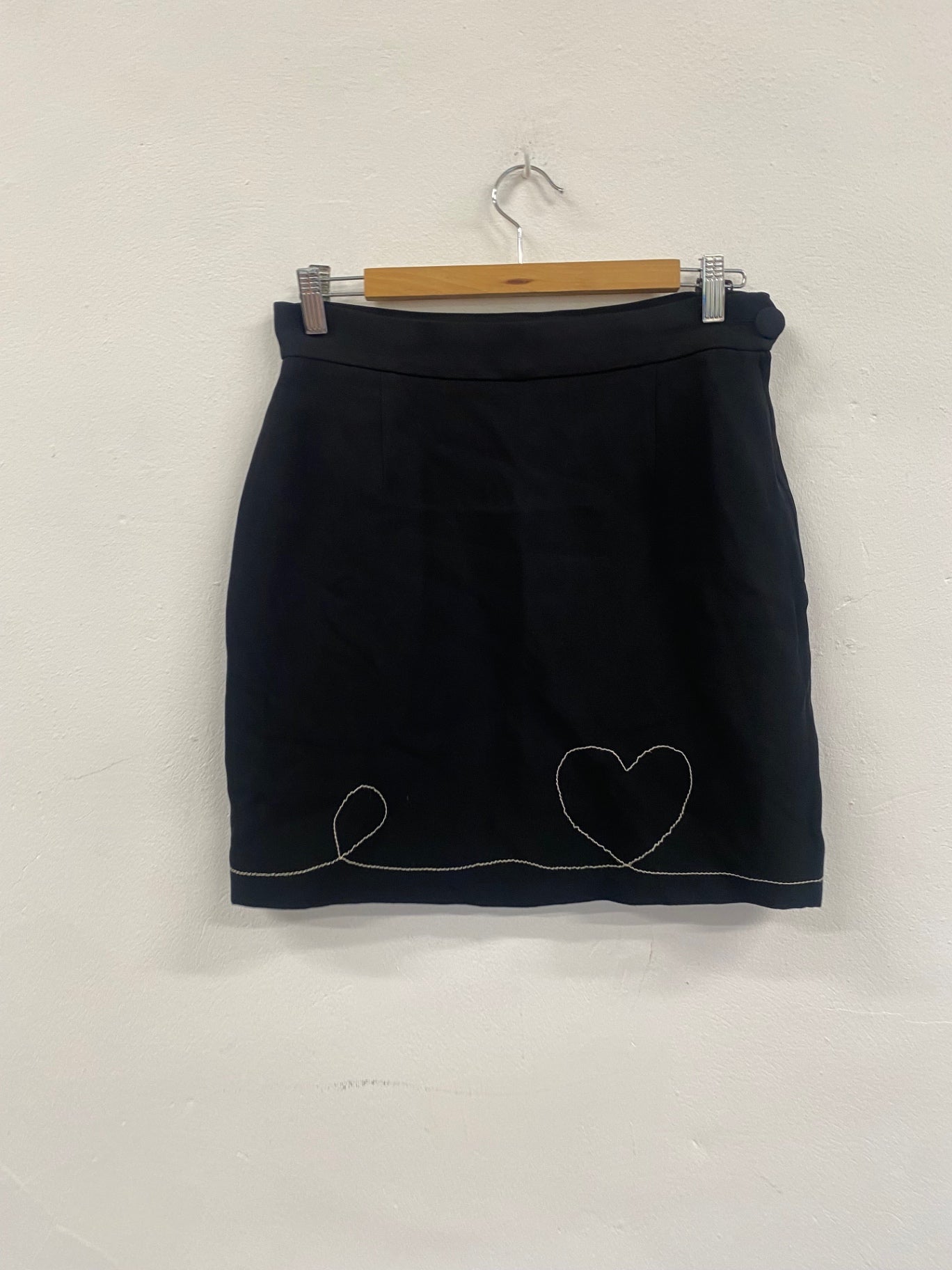 Fabulous Vintage Y2K  Moschino Chic & Cheap Mini Skirt Uk14 Black 