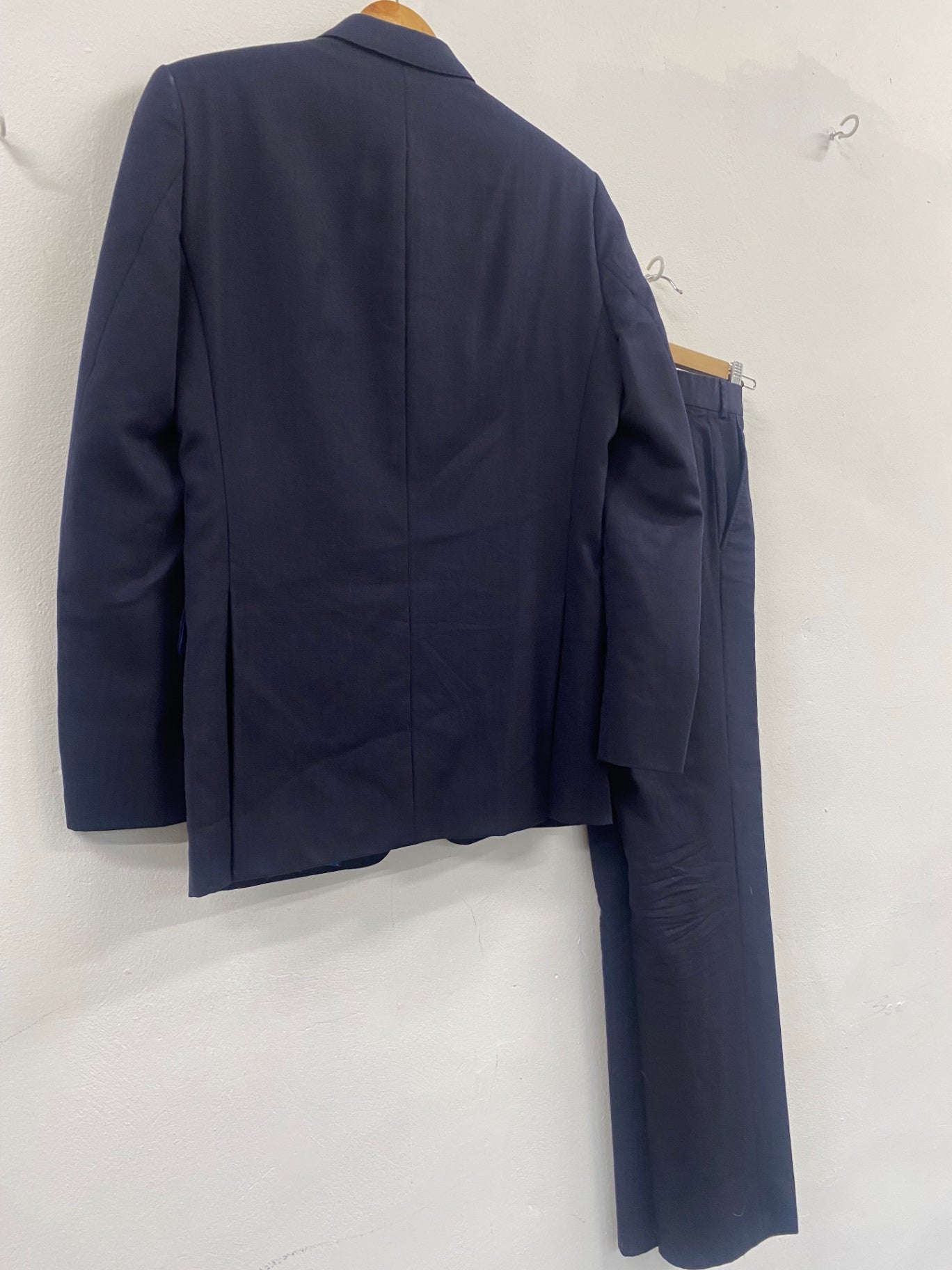 Fabulous Magee Navy wool Suit R36 W30 Navy blue #58 GM143