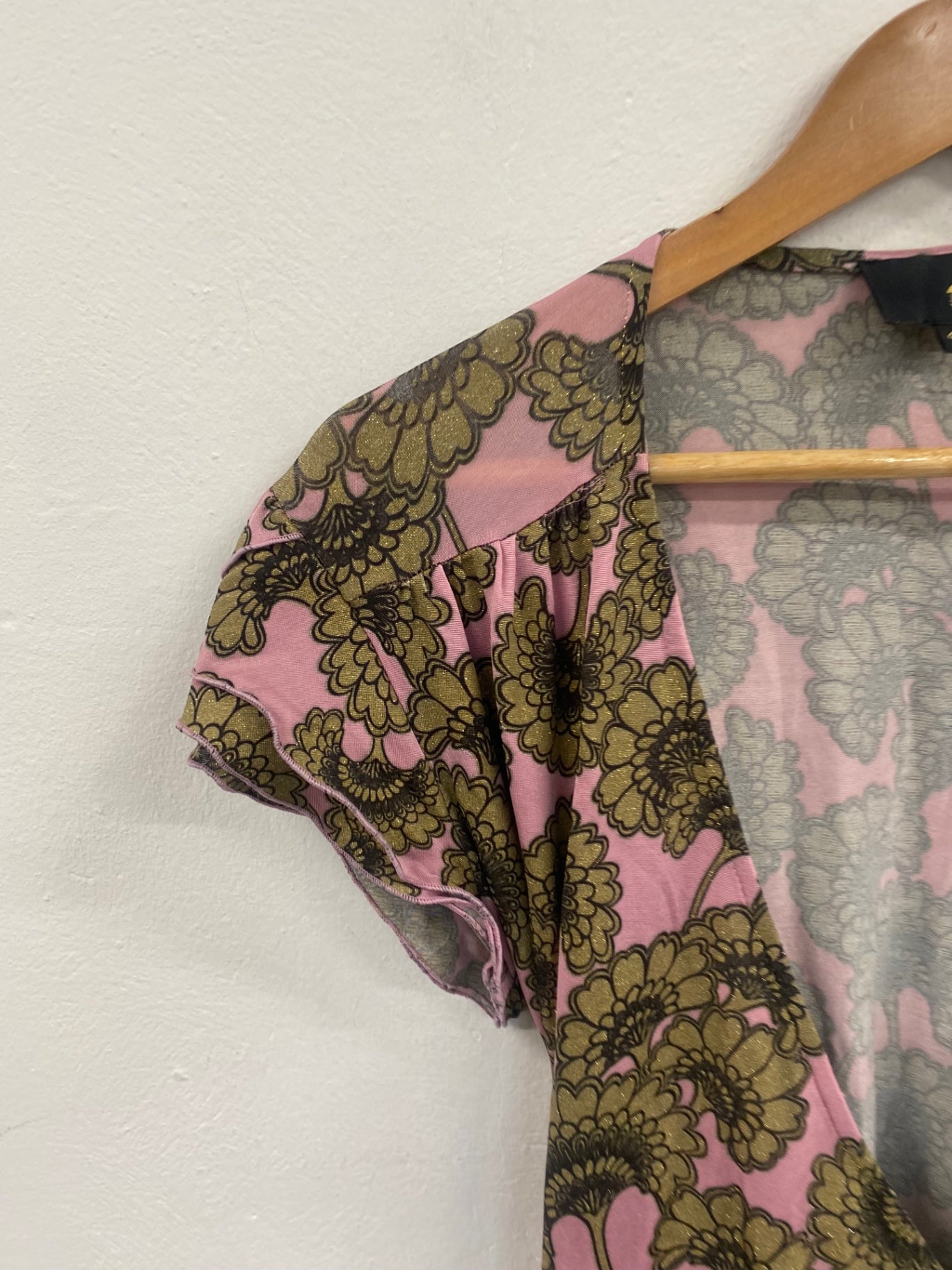 Fabulous vintage Y2K Just Cavalli Dress UK12 Pink & Gold GM143