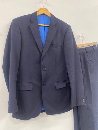 Fabulous Magee Navy wool Suit R36 W30 Navy blue #58 GM143