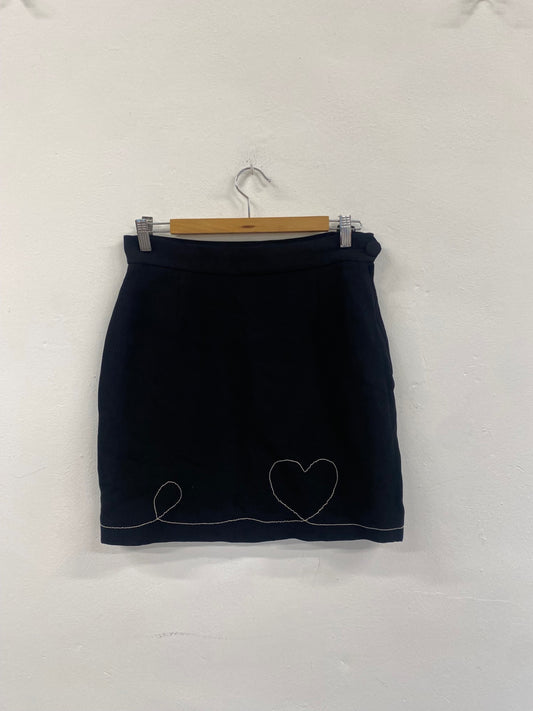 Fabulous Vintage Y2K  Moschino Chic & Cheap Mini Skirt Uk14 Black 