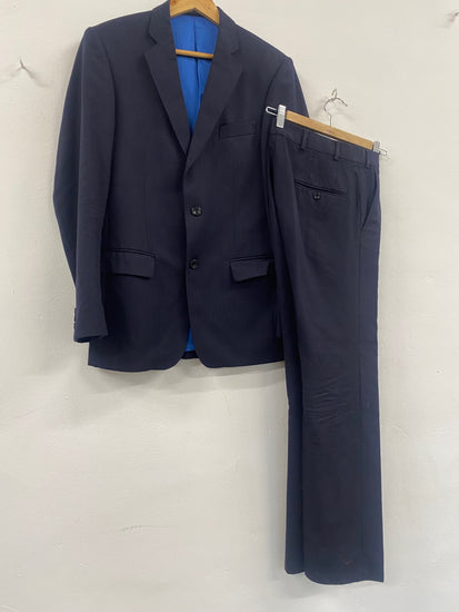 Fabulous Magee Navy wool Suit R36 W30 Navy blue #58 GM143