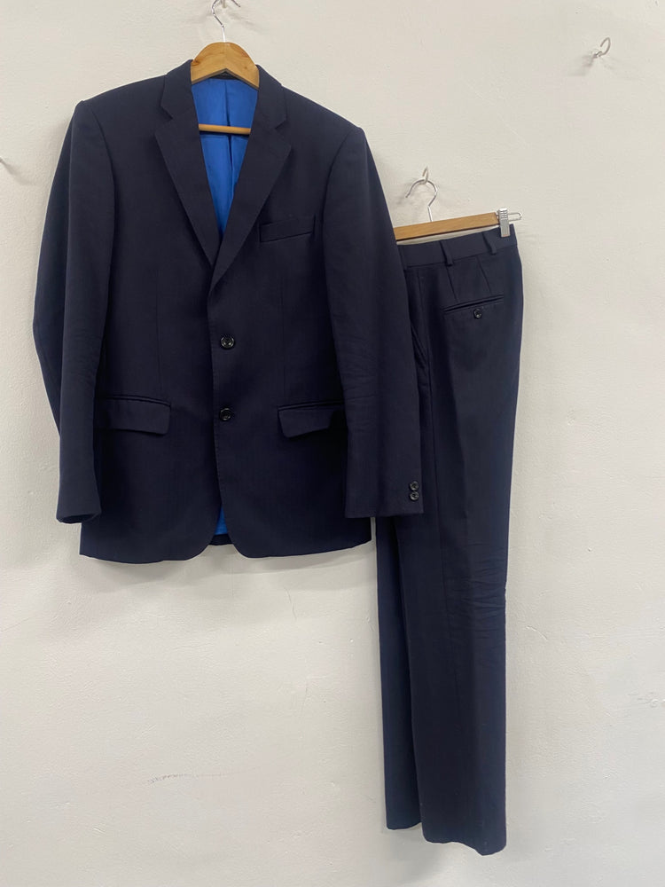 Fabulous Magee Navy wool Suit R36 W30 Navy blue #58 GM143